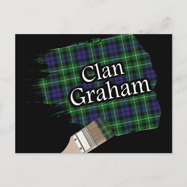 Postal Clan Graham Scottish Tartan Paint Brush (Anverso)