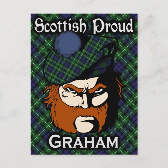 Postal Clan Graham Tartan Postcard escocés (Anverso)