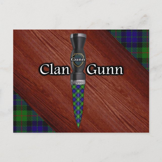 Postal Clan Gunn Tartan Sgian Dubh Blade (Anverso)