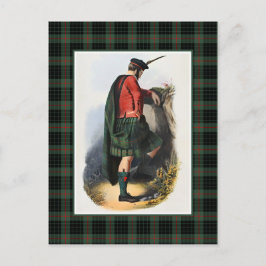 Postal Clan Gunn Vintage Ilustracion Tartán Frame