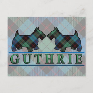 Postal Clan Guthrie Tartan Scottie Dogs