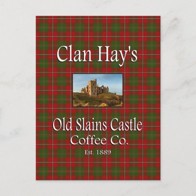 Postal Clan Hay's Old Slains Castle Coffee Co. (Anverso)