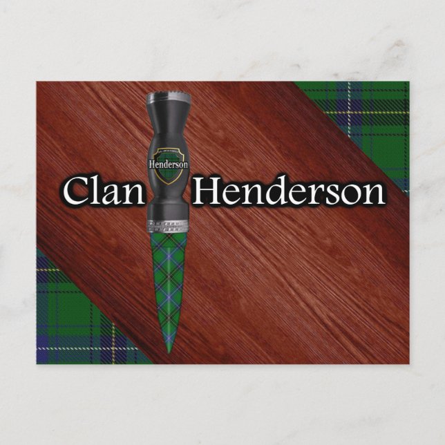 Postal Clan Henderson Tartan Sgian Dubh Blade (Anverso)