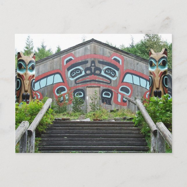 Postal Clan house and totem poles, Ketchikan, Alaska (Anverso)