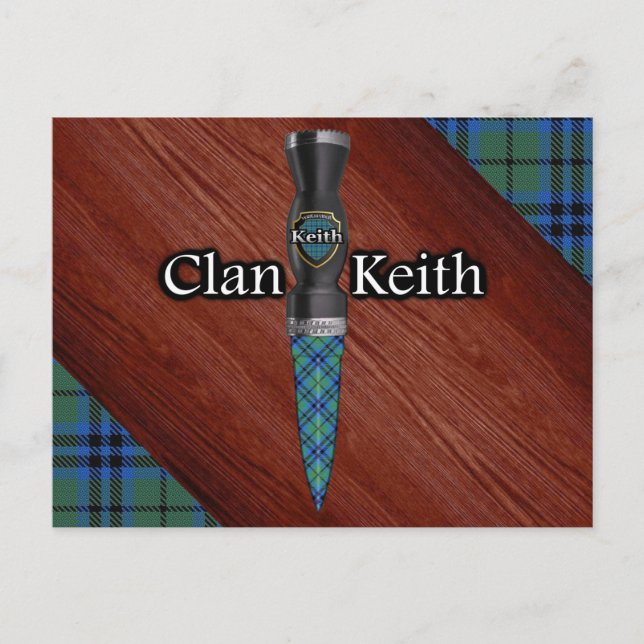 Postal Clan Keith Tartan Sgian Dubh Blade (Anverso)