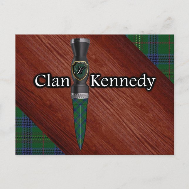 Postal Clan Kennedy Tartan Sgian Dubh Blade (Anverso)