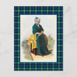 Postal Clan Lamont Vintage Ilustracion Tartan Frame