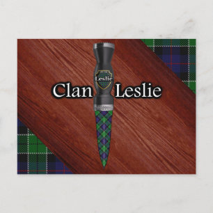 Postal Clan Leslie Tartan Sgian Dubh Blade