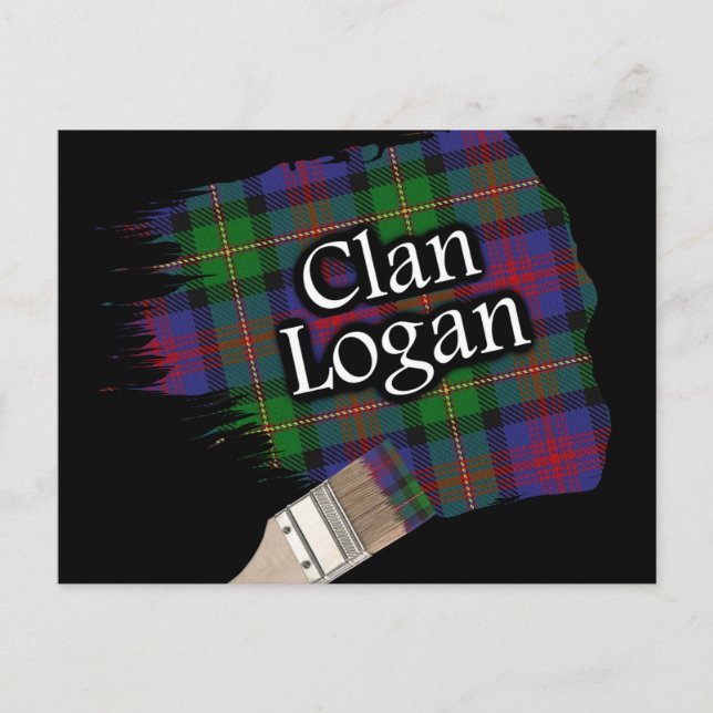 Postal Clan Logan Scottish Tartan Paint Brush (Anverso)