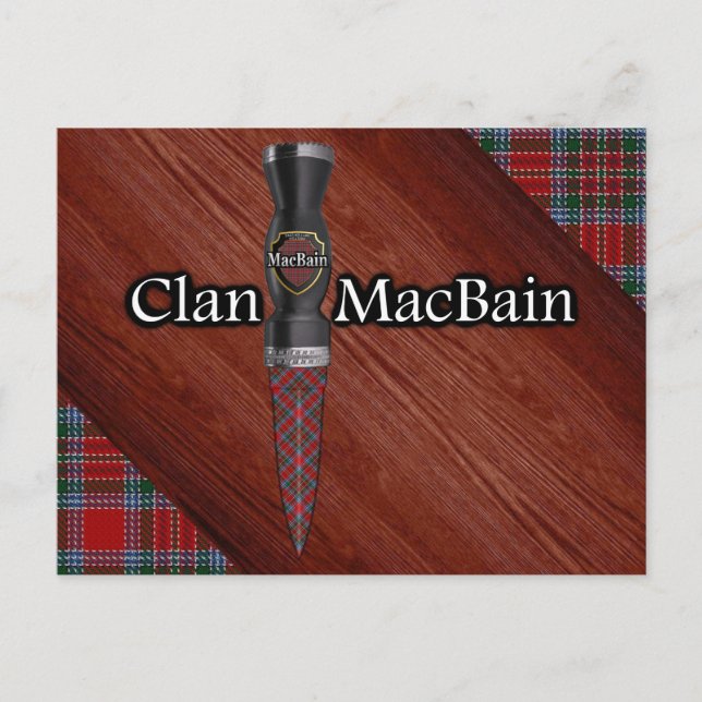 Postal Clan MacBain Tartan Sgian Dubh Blade (Anverso)