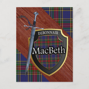 Postal Clan MacBeth Tartan Sword & Shield