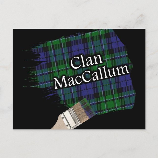 Postal Clan MacCallum Scottish Tartan Paint Brush (Anverso)