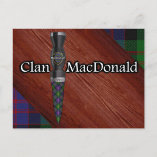 Postal Clan MacDonald Tartan Sgian Dubh Blade
