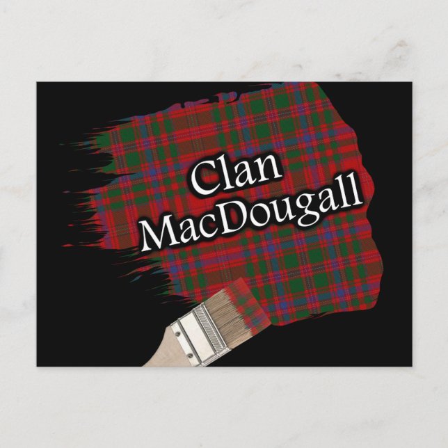 Postal Clan MacDougall Scottish Tartan Paint Brush (Anverso)