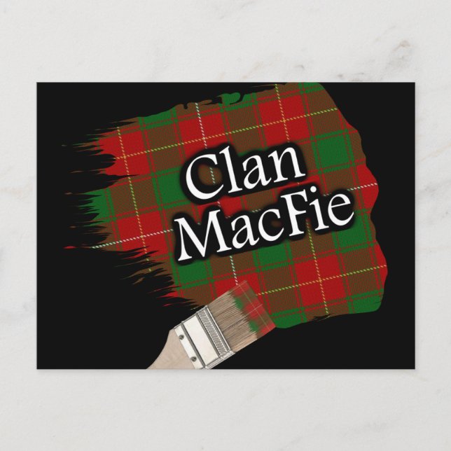 Postal Clan MacFie Scottish Tartan Paint Brush (Anverso)