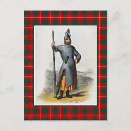 Postal Clan MacFie Vintage Ilustracion Tartán Frame