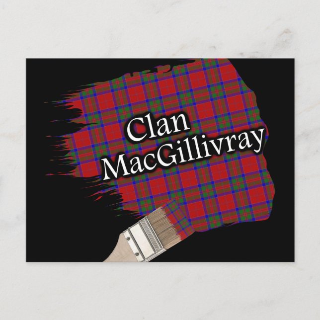 Postal Clan MacGillivray Scottish Tartan Paint Brush (Anverso)