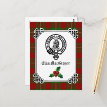 Clan MacGregor Escudo Badge & Tartan Holiday