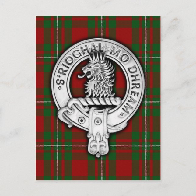 Postal Clan MacGregor Escudo y Tartán (Anverso)
