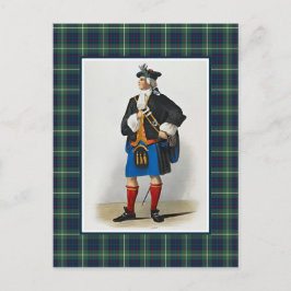 Postal Clan MacIntyre Vintage Ilustracion Tartán Frame