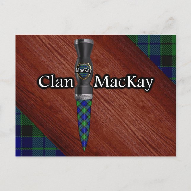 Postal Clan MacKay Tartan Sgian Dubh Blade (Anverso)