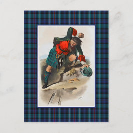 Postal Clan Mackenzie Vintage Ilustracion Tartan Frame