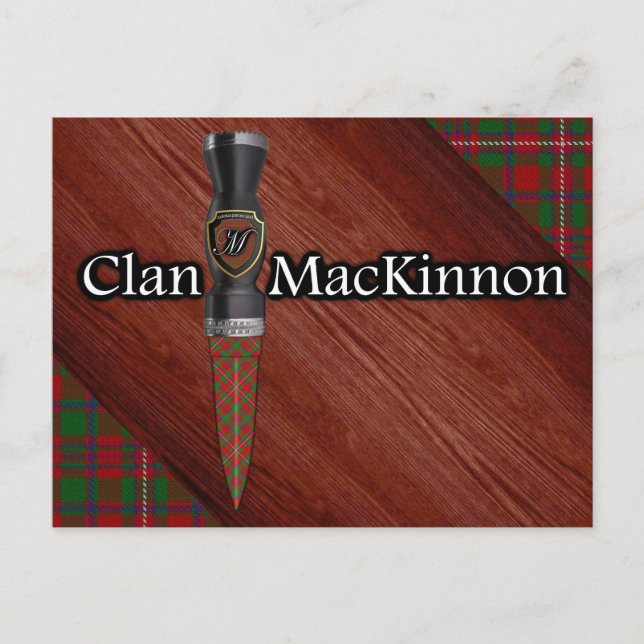 Postal Clan MacKinnon Tartan Sgian Dubh Blade (Anverso)