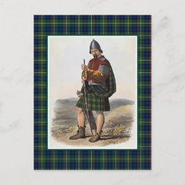 Postal Clan MacLaren Vintage Ilustracion Tartán Frame