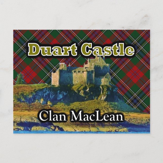 Postal Clan MacLean Duart Castle Tartan Sky (Anverso)