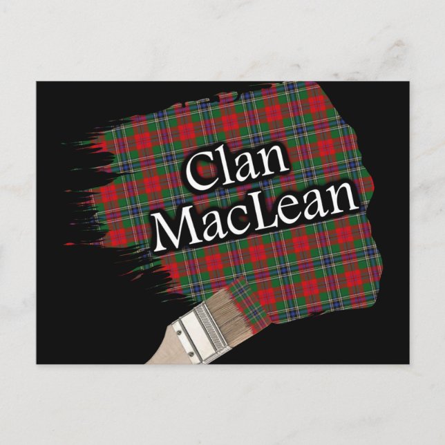 Postal Clan MacLean Scottish Tartan Paint Brush (Anverso)