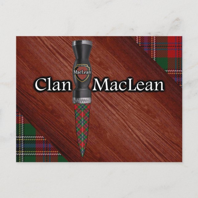 Postal Clan MacLean Tartan Sgian Dubh Blade (Anverso)