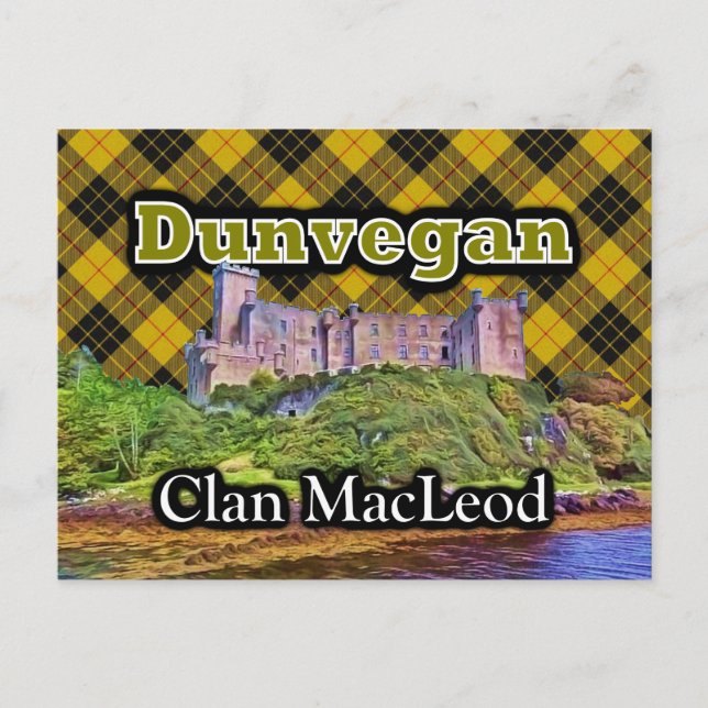 Postal Clan MacLeod Dunvegan Castle Tartan Sky (Anverso)