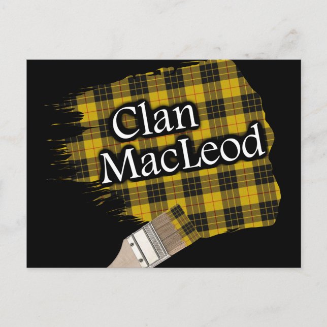 Postal Clan MacLeod Scottish Tartan Paint Brush (Anverso)