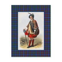 Clan MacNab Ilustracion Vintage Tartán Frame