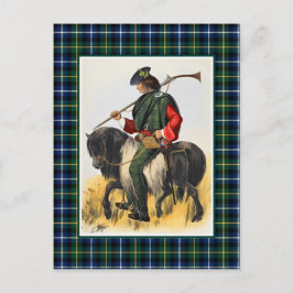 Postal Clan MacNeil Vintage Ilustracion Tartán Frame