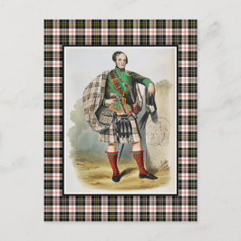 Postal Clan MacPherson Vintage Ilustracion Tartán Frame