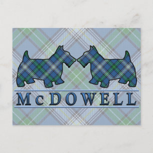 Postal Clan McDowell Tartan Scottie Dogs
