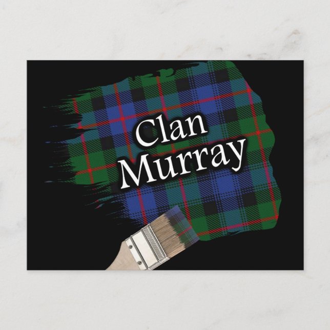 Postal Clan Murray Scottish Tartan Paint Brush (Anverso)