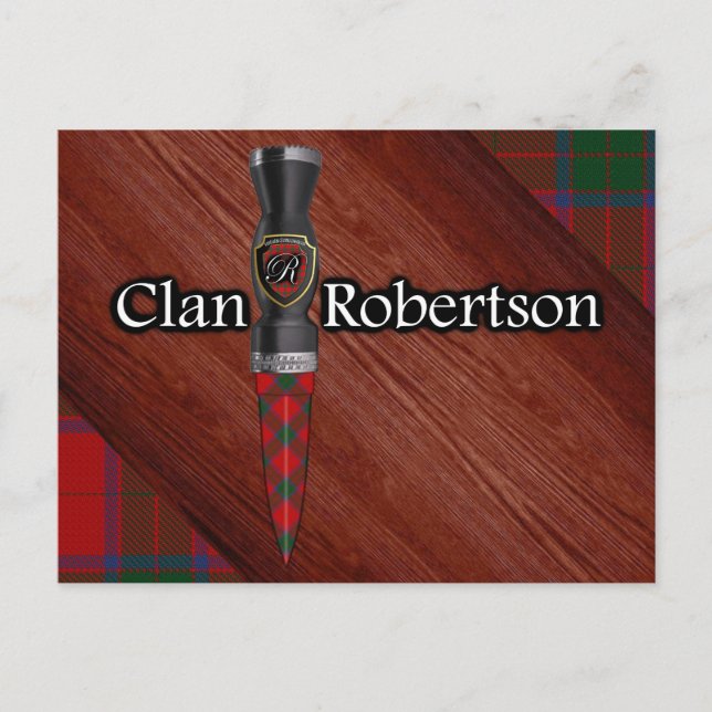Postal Clan Robertson Tartan Sgian Dubh Blade (Anverso)
