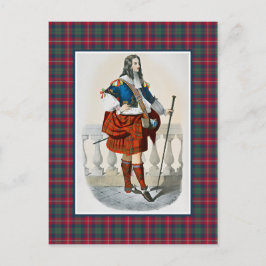 Postal Clan Robertson Vintage Ilustracion Tartán Frame