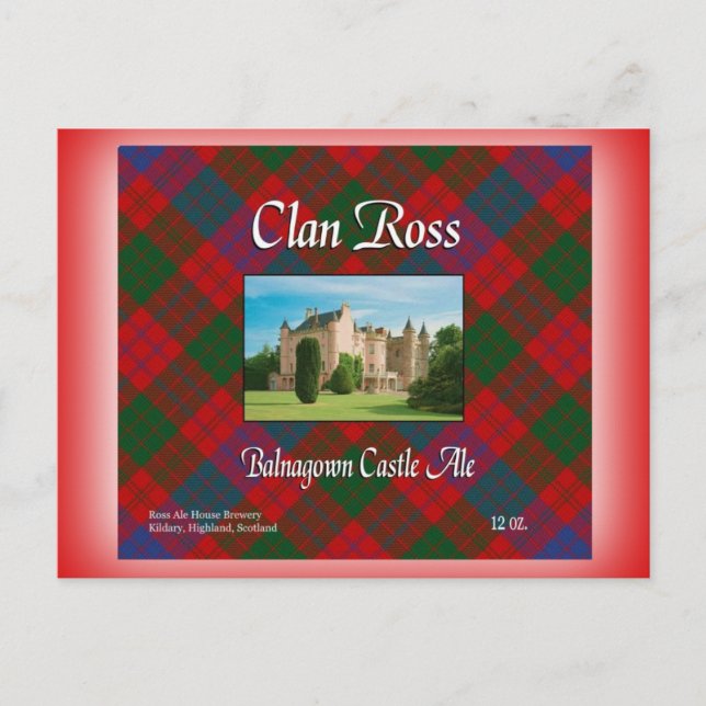 Postal Clan Ross Balnagown Castle Ale (Anverso)
