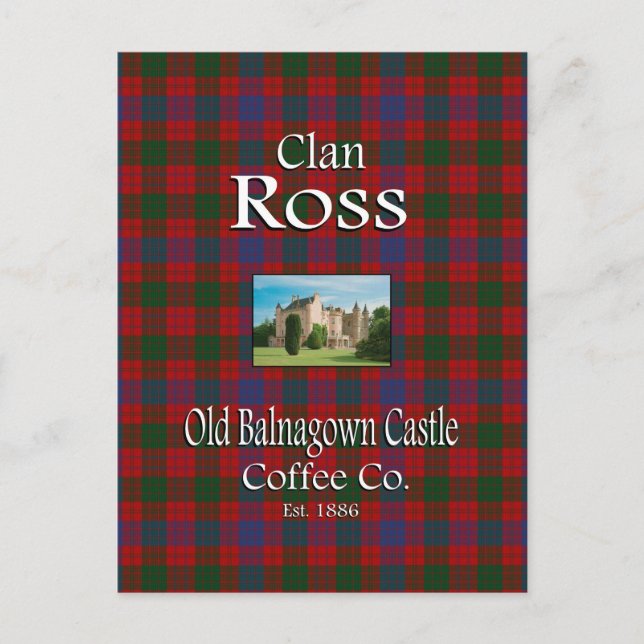 Postal Clan Ross Old Balnagown Castle Coffee Co. (Anverso)