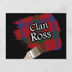Postal Clan Ross Scottish Tartan Paint Brush