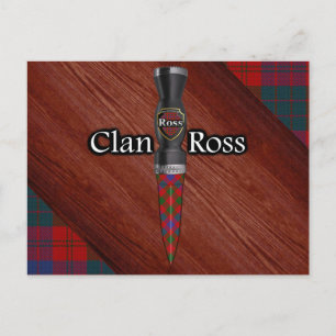 Postal Clan Ross Tartan Sgian Dubh Blade