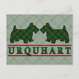 Postal Clan Urquhart Tartan Scottie Dogs