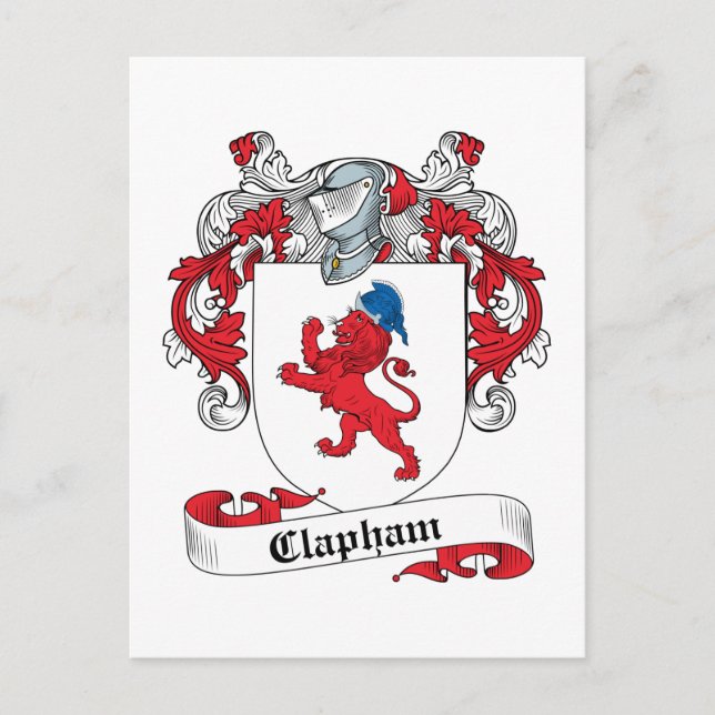Postal Clapham Family Crest (Anverso)