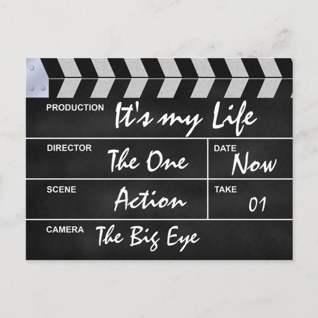 Postal clapperboard cinema "It's my Life" (Anverso)