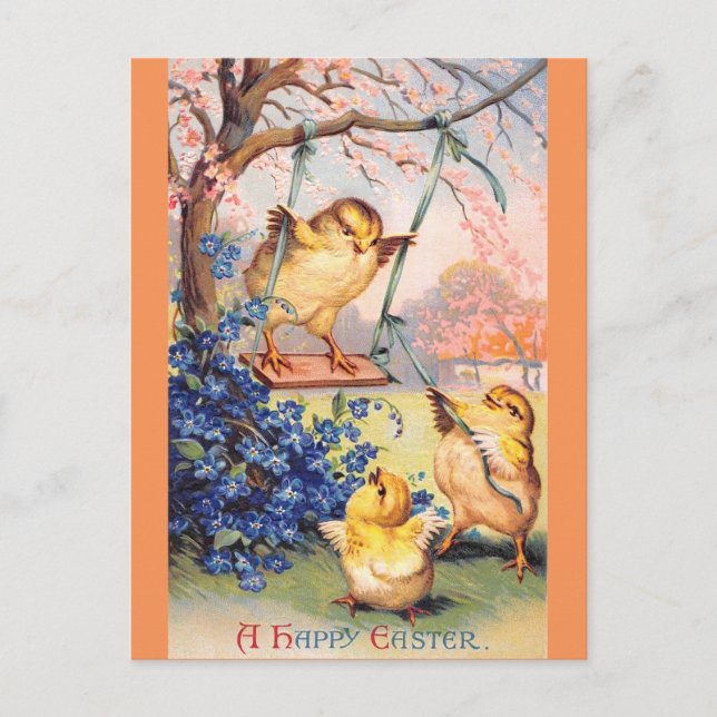 Postal Clapsaddle: Biddy Columpio (Anverso)