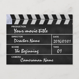 Postal claqueta cine