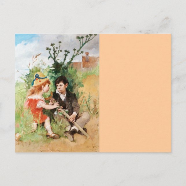 Postal Clare con Boy y Crutch (Anverso)